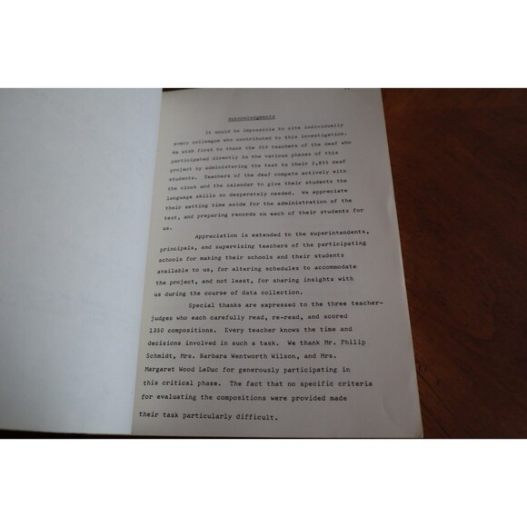 ASSESSMENT OF THE WRITTEN LANGUAGE OF DEAF STUDENTS C. Marks, E. R. Stuckless P - Picture 10 of 13